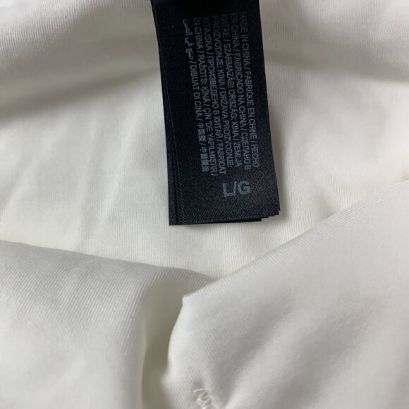 Hurley Tube Top Women Large White Textured Beach Ruched Sweetheart Neck Swimwear - Picture 5 of 7